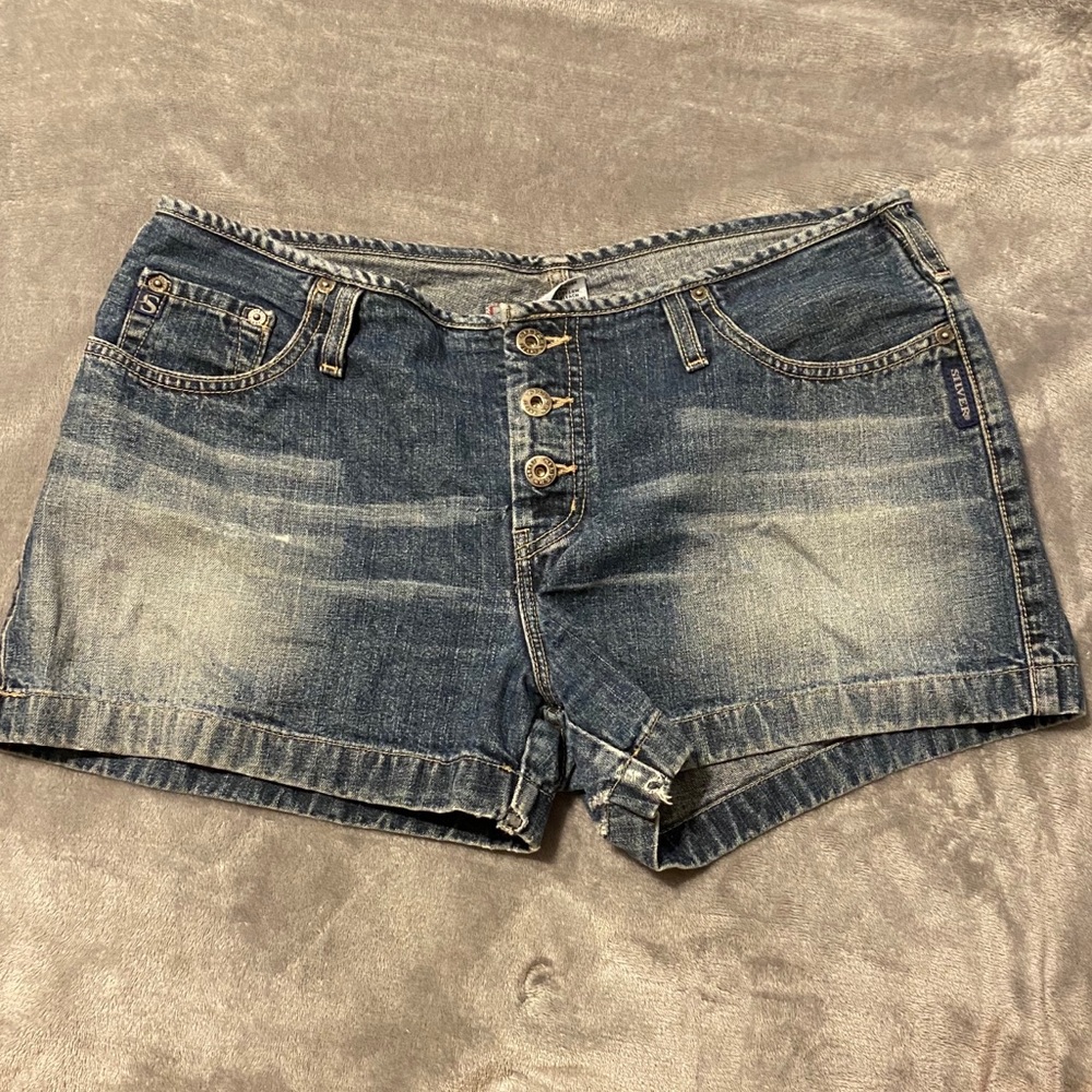 Silver Jean Shorts
